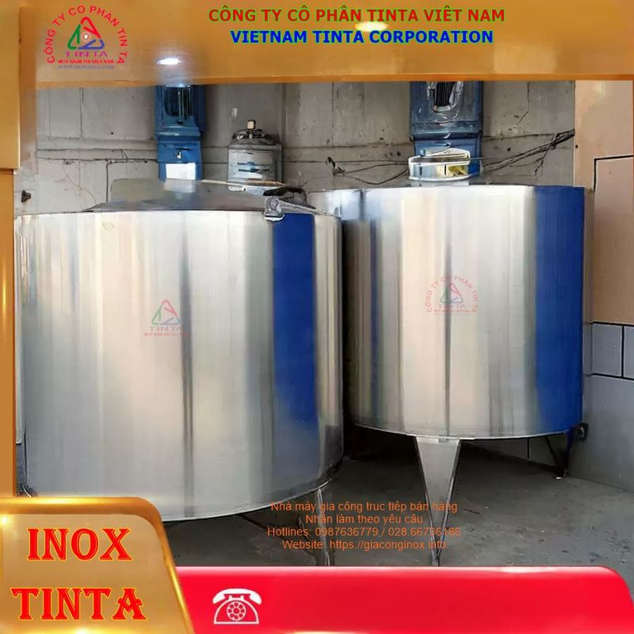 Đạt chuẩn an toàn, bồn inox TINTA lý tưởng cho ngành thực phẩm và hóa chất.
