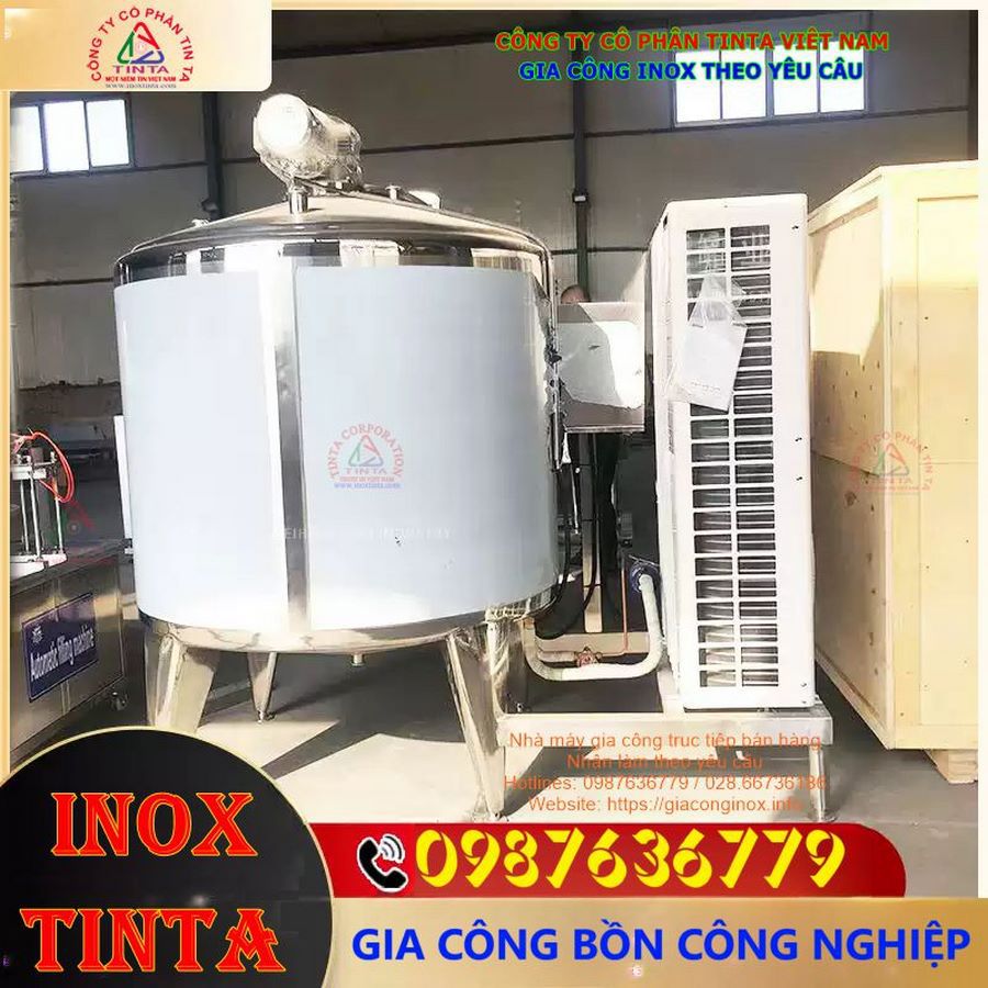 Xưởng Tinta gia công bồn chứa inox 304/316 cho bia rượu. Đạt chuẩn ISO 9001, chất lượng cao, giá tốt, bảo hành uy tín, giao hàng toàn quốc.
