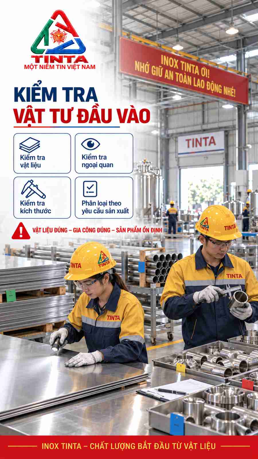Màu Áo Mới – Dấu Ấn Thép Không Gỉ, INOX TINTA phát triển bồn bể chứa công nghiệp đa dạng kích thước, đáp ứng nhu cầu sản xuất và lưu trữ chuyên dụng.