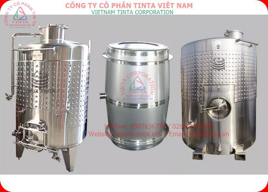 Tinta gia công bồn inox cho ngành sản xuất thực phẩm, nước giải khát, rượu bia, dược phẩm, dầu khí. Chế tạo bồn inox 304, 316 chất lượng cao.