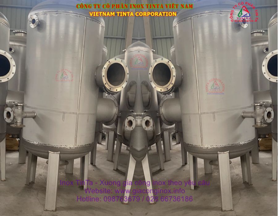 Xưởng gia công inox TinTa, nhận sản xuất gia công bồn inox bể chứa đựng các loại theo yêu cầu