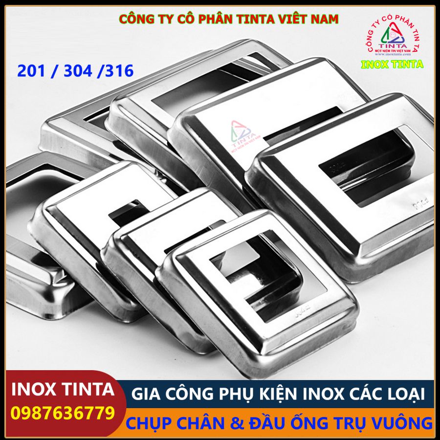 Xưởng inox TinTa chuyên gia công inox theo yêu cầu tại TPHCM, Hà Nội. Bán chụp đầu ống inox phi đủ loại, giá rẻ, bảo hành & chứng chỉ xuất xưởng đầy đủ.