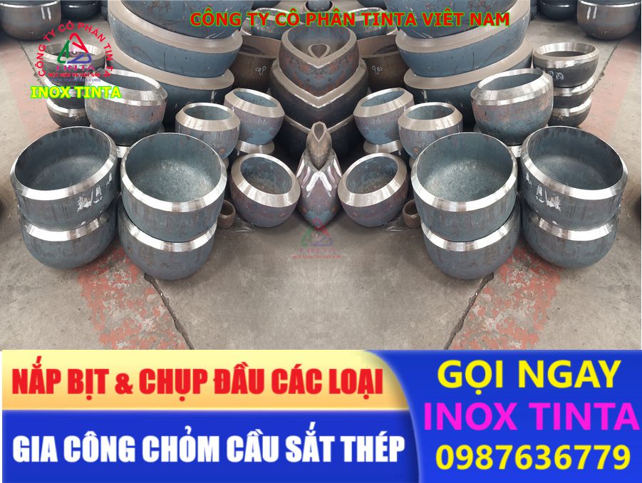 Sản phẩm nắp chụp inox, nút bịt đầu ống của Tinta được gia công tỉ mỉ, sắc nét, mang lại vẻ đẹp hiện đại cho lan can cầu thang, phù hợp với mọi công trình.