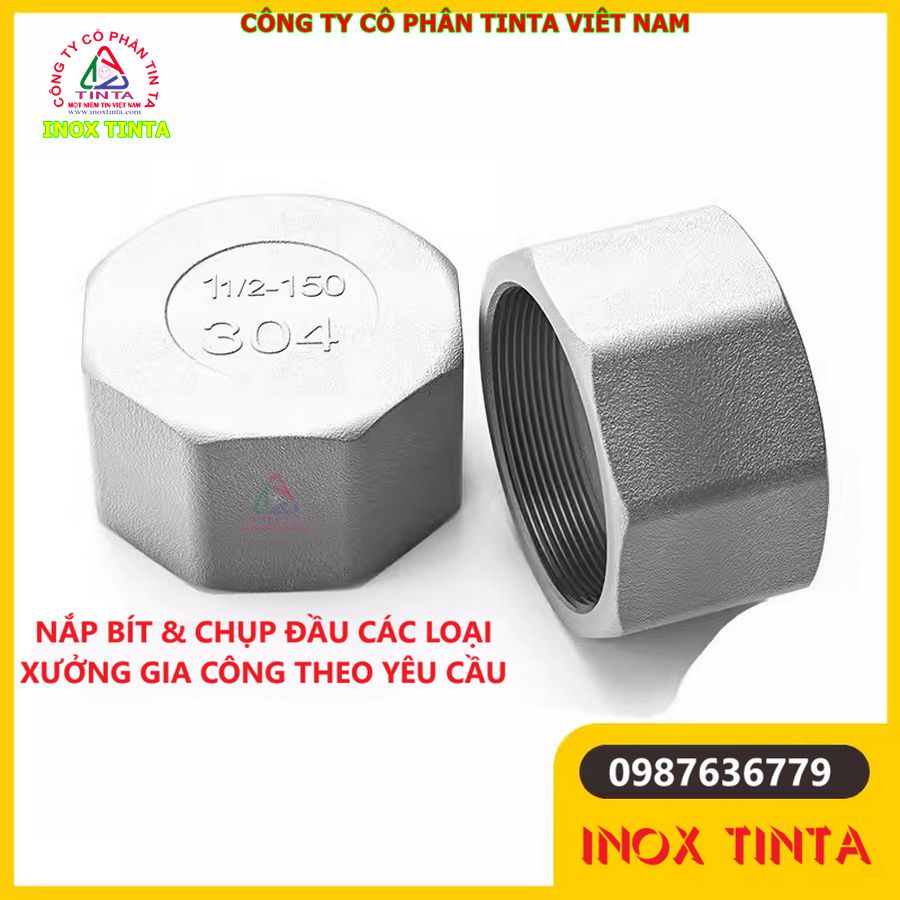 Cần nắp chụp inox? Inox TinTa cung cấp bịt đầu ống, chụp chân ống sắt/thép/inox bền đẹp, giá rẻ, thiết kế theo yêu cầu, giao nhanh toàn quốc!