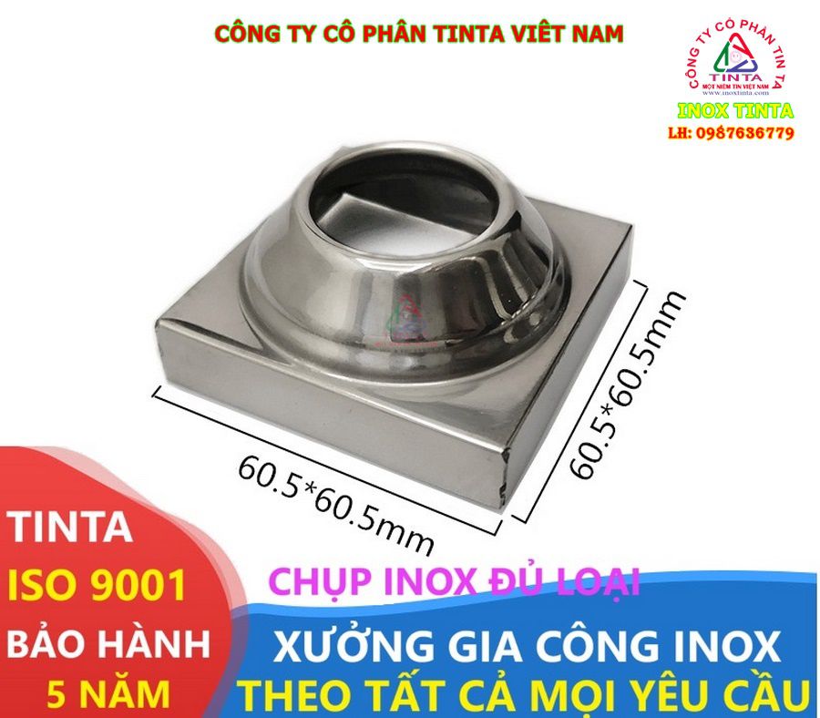 Inox TinTa - Chụp đầu ống inox, nắp bịt đầu trụ chất lượng cao. Giá nhà máy, đa dạng vật liệu thép, mạ kẽm, nhôm đồng.