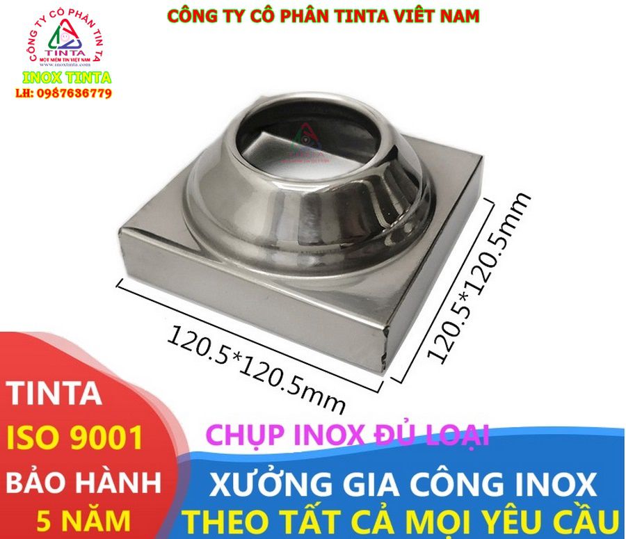 Sản phẩm nắp chụp inox bền đẹp từ TinTa giúp bịt đầu ống inox, sắt thép. Giá xưởng, giao nhanh, đáp ứng mọi yêu cầu thiết kế từ khách hàng.
