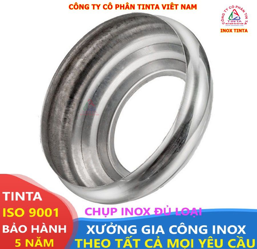 TinTa sản xuất nắp chụp inox bịt đầu ống bền đẹp, phù hợp lan can cầu thang, bịt đầu bồn. Giá rẻ, nhận gia công mọi kích thước theo yêu cầu.