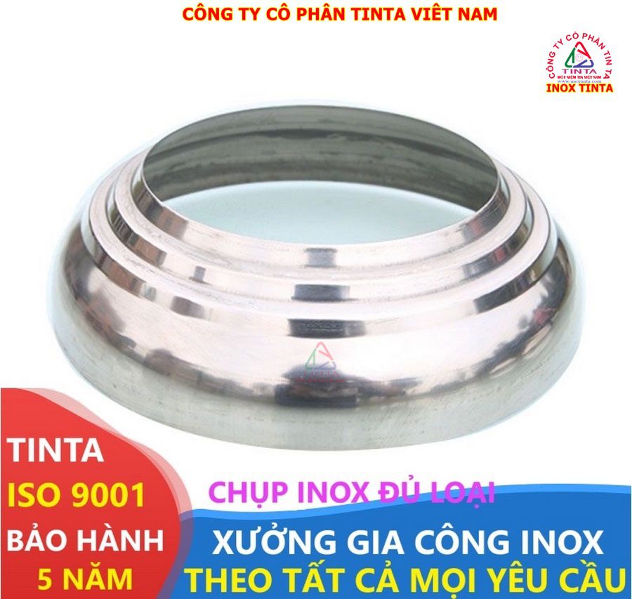 Nắp chụp inox từ TinTa giúp bịt đầu ống inox sắt thép hiệu quả, tăng độ bền. Nhận gia công mọi yêu cầu, giá xưởng, giao hàng nhanh, chất lượng.