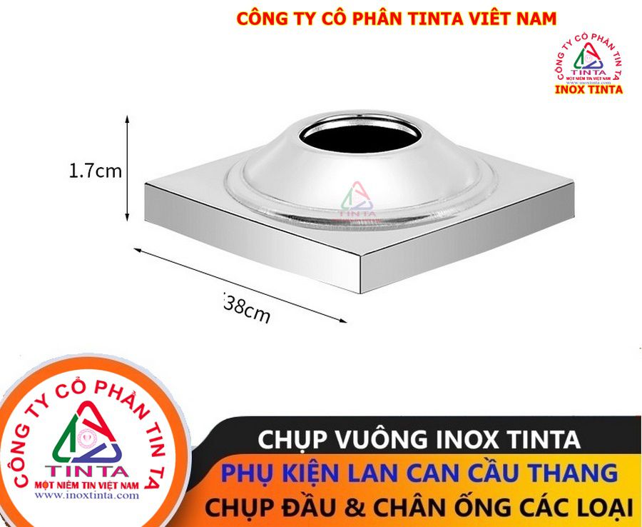 Nắp chụp inox bịt đầu ống tại TinTa đẹp, bền, phù hợp mọi loại ống inox, sắt, thép. Đáp ứng mọi yêu cầu thiết kế, giá xưởng, giao nhanh, uy tín.