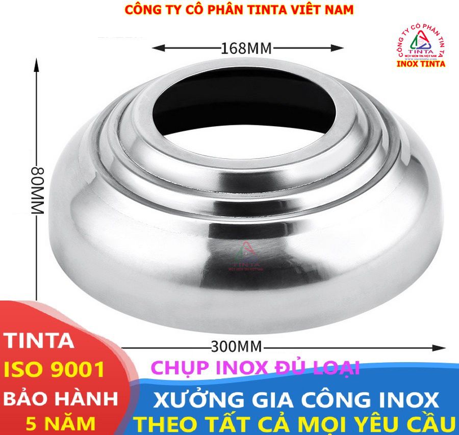 TinTa – xưởng gia công nắp chụp inox giá rẻ, thiết kế linh hoạt: lan can, cầu thang, chụp chân ống. Sản phẩm đẹp, bền bỉ!
