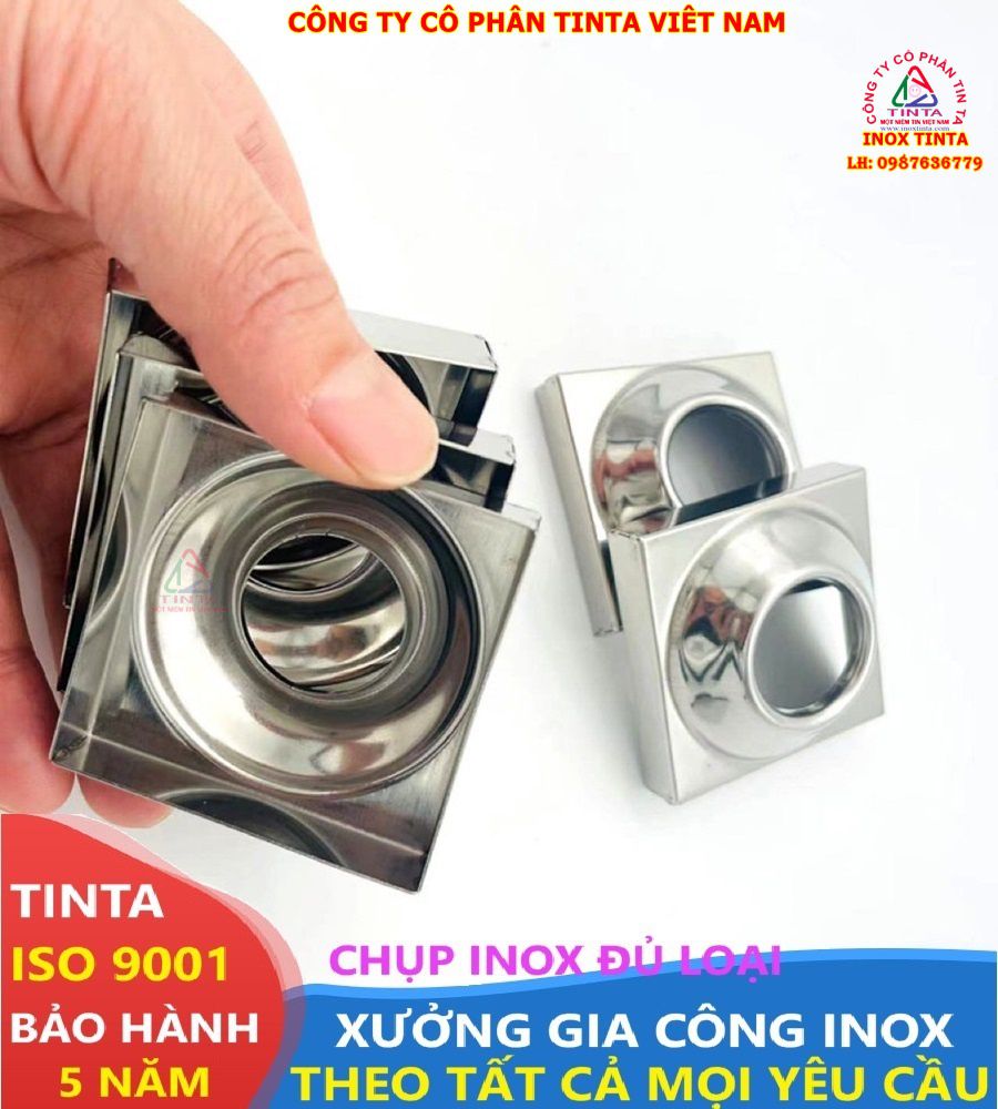 TinTa cung cấp nắp chụp inox bịt đầu ống đa năng, phù hợp lan can cầu thang, cột cờ. Bền đẹp, giá rẻ, gia công mọi kích thước theo yêu cầu.