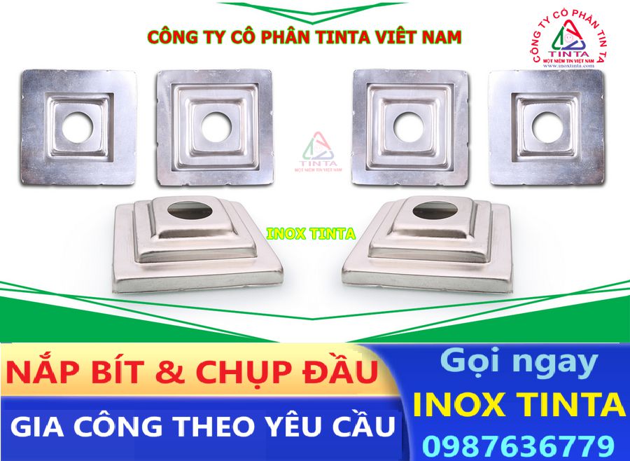 Chuyên cung cấp chụp đầu ống inox, chụp chân size 12-25+ tại TinTa. Giá rẻ, bảo hành đầy đủ, chứng chỉ xuất xưởng, giao toàn quốc!