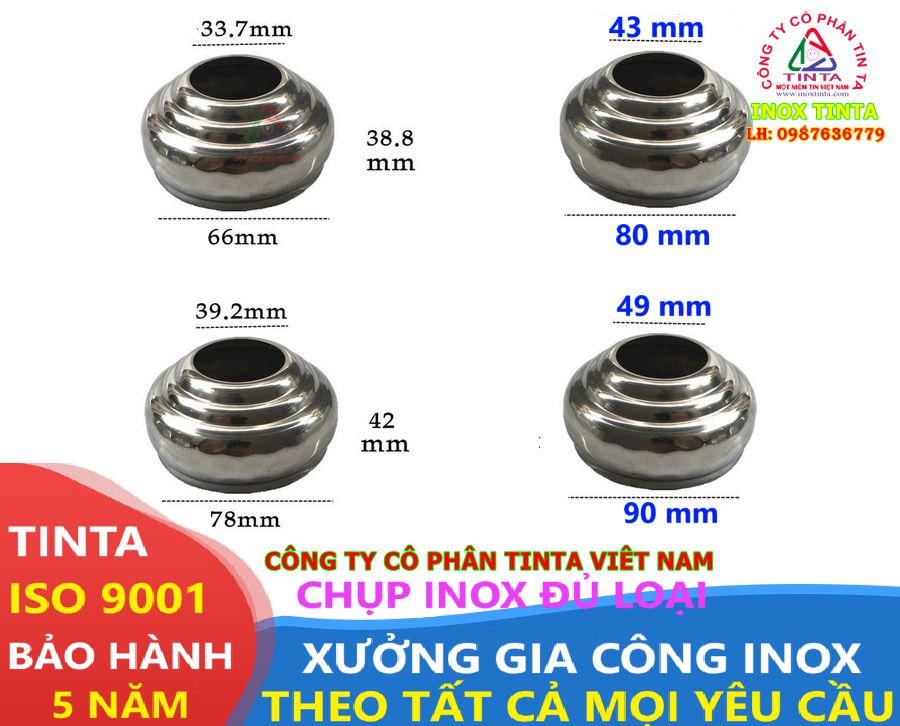 Inox TinTa manufactures stainless steel caps, pipe end covers, and steel fittings with customizable designs and premium finishes.
