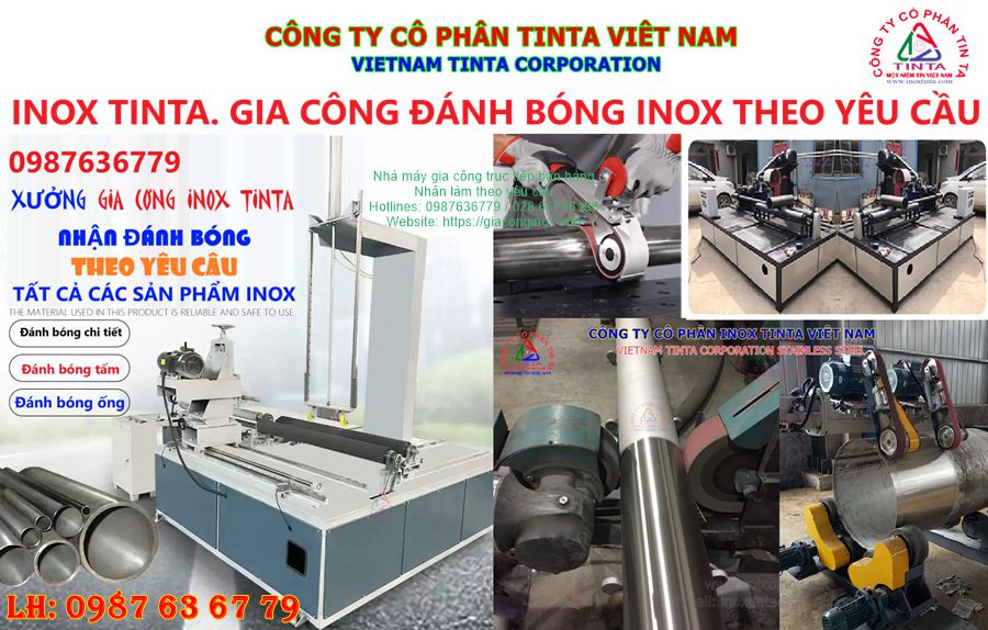 Inox TinTa cung cấp dịch vụ đánh bóng bề mặt inox đạt tiêu chuẩn ASTM A480, lý tưởng cho các ngành thực phẩm, y tế và xây dựng.