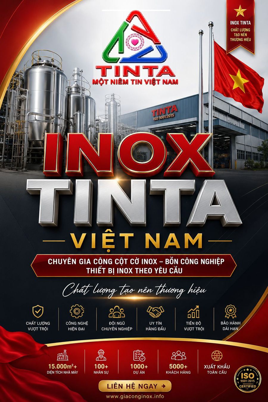 Giống như triết lý chế tác của những thương hiệu xe sang, mỗi sản phẩm inox của TINTA được hoàn thiện với sự chính xác trong từng chi tiết, chú trọng từng đường hàn, từng bề mặt và từng kích thước kỹ thuật
