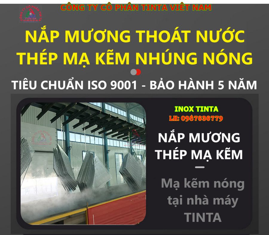 Tinta - Đẳng cấp gia công inox: Nắp mương inox chống gỉ sét, thép mạ kẽm bền chắc, bảo hành 5 năm. Cam kết hài lòng!