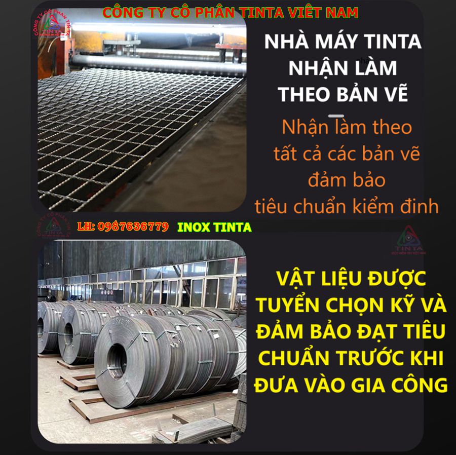Tinta - Uy tín 20 năm: Nhận gia công rãnh thoát nước inox, nắp mương inox mạ vàng, bảo hành chất lượng chuẩn quốc tế.