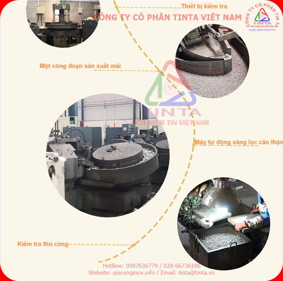 Báo giá bán bi thép không gỉ các loại viên bi sắt đồng - Địa chỉ xưởng gia công inox TinTa – Chất lượng làm nên uy tín!