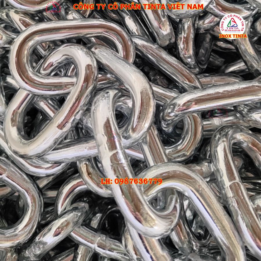Đặt hàng dây xích inox chất lượng cao, kích thước linh hoạt từ 1 mm đến 60 mm. Độ bền vượt trội, phục vụ mọi công trình lớn nhỏ.