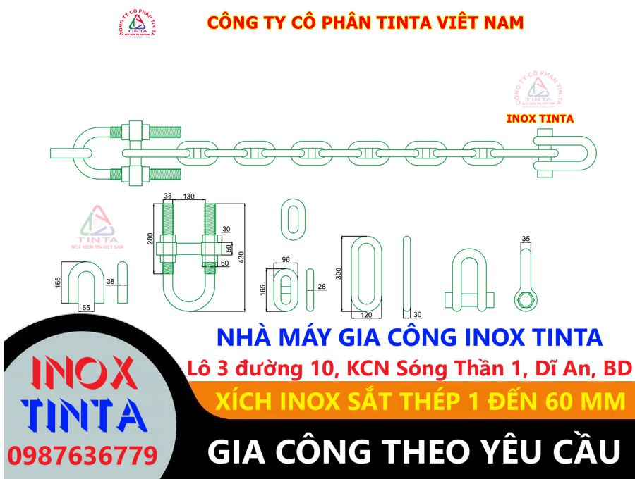 Dây xích inox công nghiệp 316 đáp ứng tiêu chuẩn kỹ thuật cao, chịu tải lớn, chống ăn mòn mạnh và phù hợp với môi trường sản xuất khắc nghiệt.