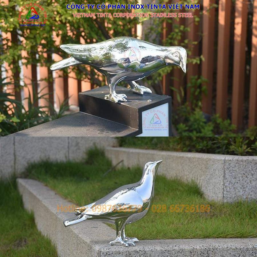 Chim bồ câu bằng inox 304 316 201 inox vàng. Xưởng gia công inox tinta gia công chim bồ câu làm bằng inox đúc xi mạ vàng mẫu đúc inox, xi mạ vàng, ống inox vàng, inox vàng xước