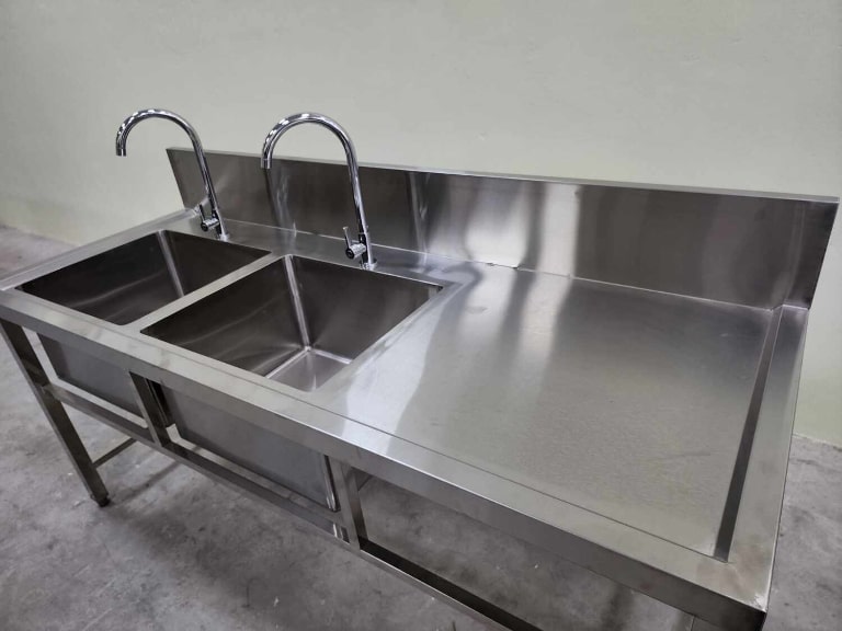 Gia công chậu rửa công nghiệp inox