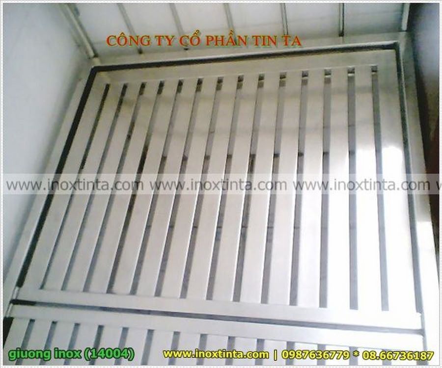 Giường inox 1m2 giá rẻ gia công inox theo yêu cầu các loại giường inox 201 304 316 inox vàng.