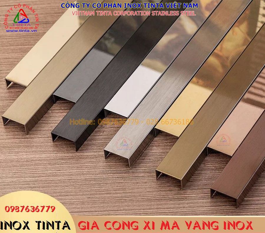 Inox vàng xước hairline. Lợi ích inox vàng xước hairline mang lại cho nội ngoại thất đẳng cấp cao