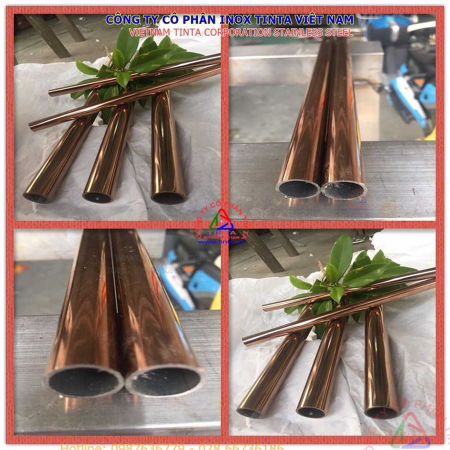 Inox vàng xước hairline. Lợi ích inox vàng xước hairline mang lại cho nội ngoại thất đẳng cấp cao