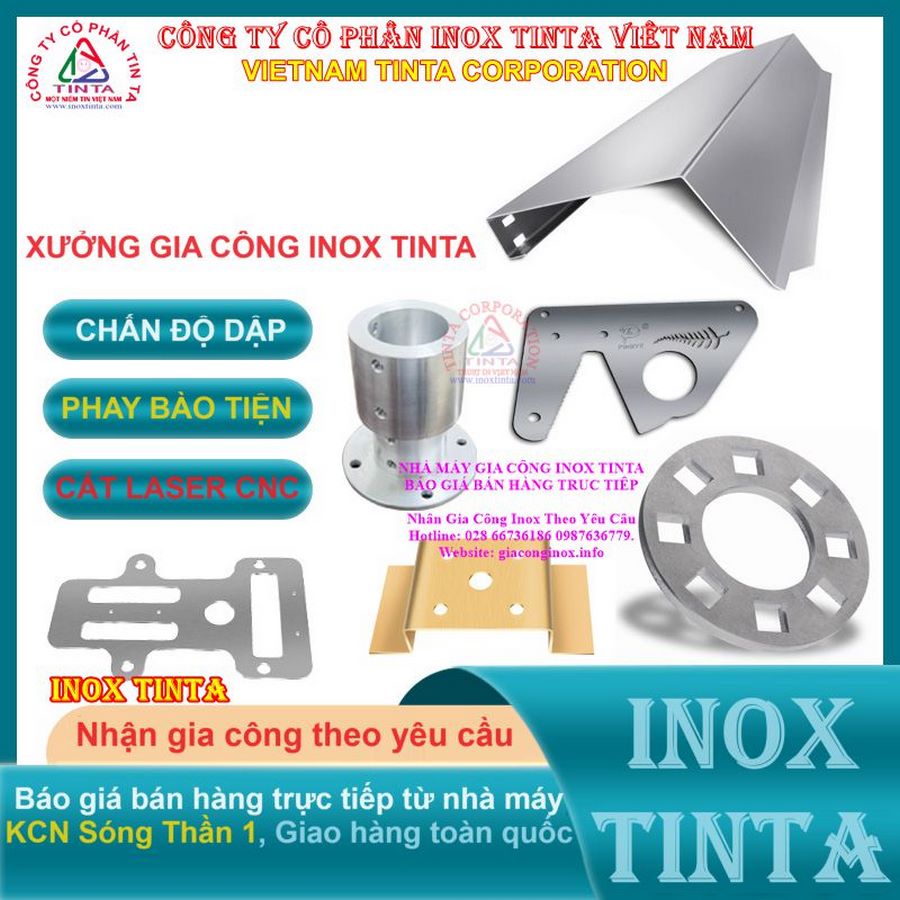 Tại Quận Bình Tân, Xưởng gia công inox Tinta cung cấp giá xi mạ inox PVD chất lượng cao chỉ từ 399,779 VND. Bảo vệ bền đẹp, giá cực kỳ hấp dẫn!