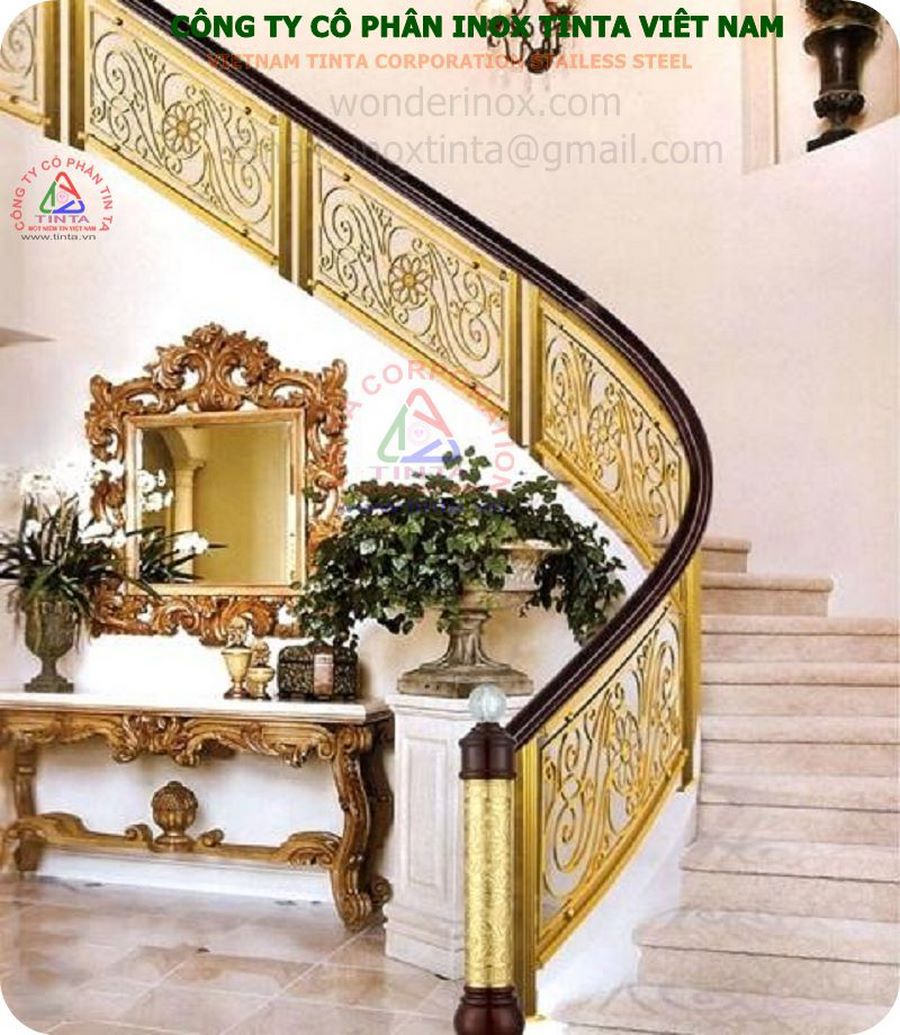 Nâng tầm không gian sống với lan can cầu thang inox đẹp, sang trọng từ TinTa!