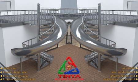 Stainless Steel Playground Slide for Children – Durable and Low Maintenance
